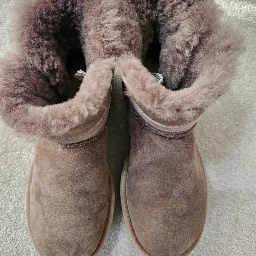 UGG Karlie Brooch Crystal Bling Bootie in Stormy Grey - Picture 8 of 12
